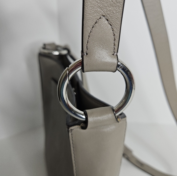 Rebecca Minkoff Jody Leather Feed Bag Crossbody Taupe - Picture 7 of 14